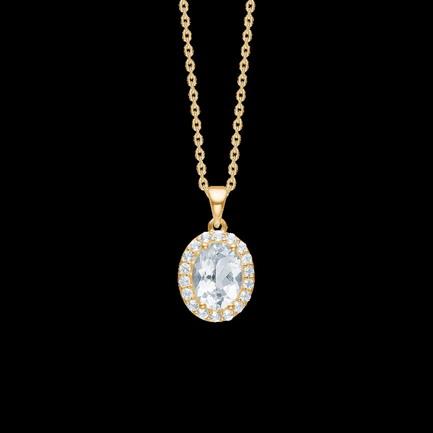 Celestial by Medina halskæde i 8 kt guld med topas fra Mads Z